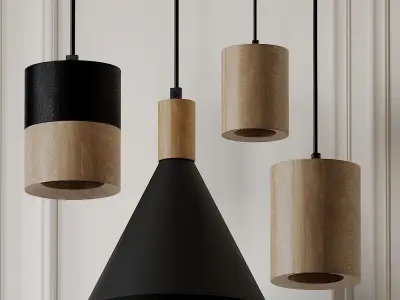 Hanging Small Cone Spot half black ASAF WEINBROOM 3D model