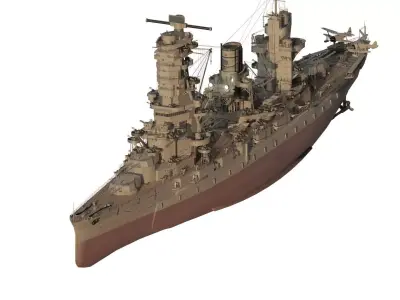 IMPERIAL JAPANESE NAVY 1940s BATTLESHIP  3D model