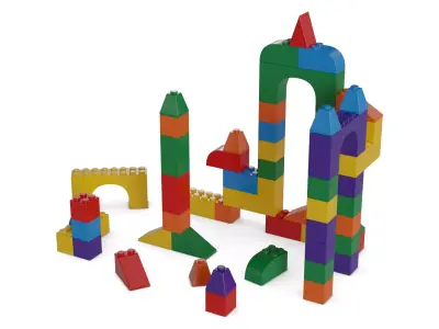 Baby and educational toys Building Blocks 3D model