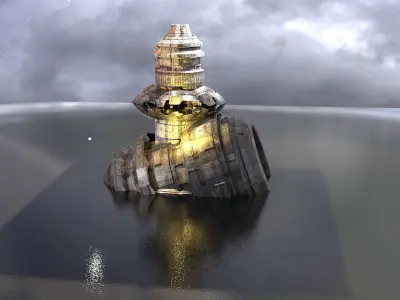 Planet Arch Pulse Terra Shard 5 3D model