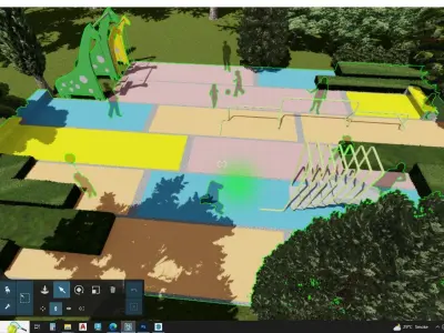 Landscape public area design 3d model 3D model
