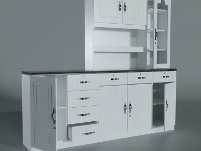 Kitchen Cabinet Low-poly 3D model purchase