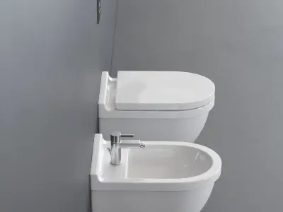 Duravit Starck 3 Wall-hung WC Low-poly 3D model