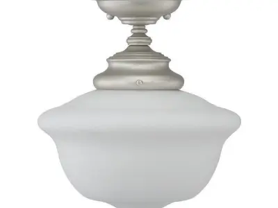 Belgrave Falls Simple Schoolhouse Semi Flush Mount 3D model