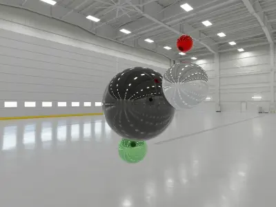 HDRI - Airplane Hangar Interior 1b - 8192x4096 - 2 versions Texture