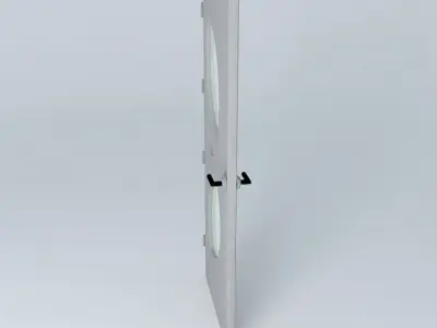 3D door, very detail with glass, lock and hinger. Free 3D model