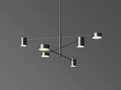 Counterpoint Round Led Pendant Light 3D model
