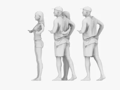 Young Couple 3D print model