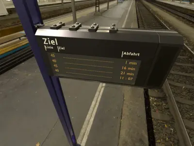Digital Passenger Information Panel  Remastered Low-poly 3D model