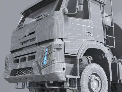 Volvo FMX truck Concrete Mixer - customized 3D model