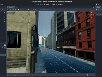 50 Realistic Buildings 3D Assets Pack For Godot Vol 2 Low-poly 3D model