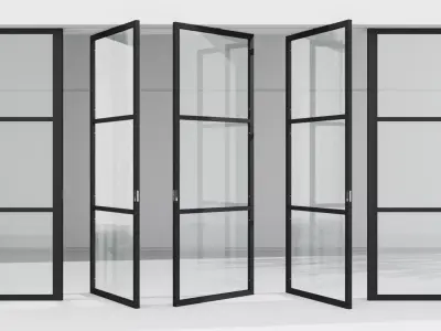Aluminium door 19 3D model