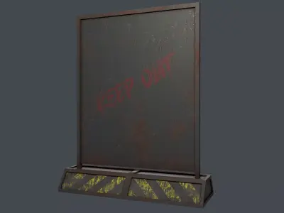 Concrete RoadBlock Barrier Barricade 3D model