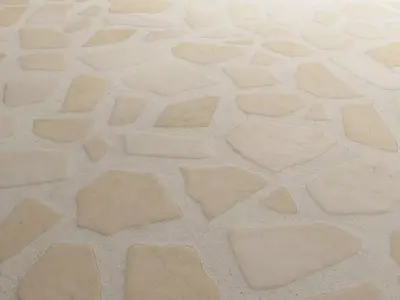 Stone Floor Mosaic of Natural Limestone 06 Texture