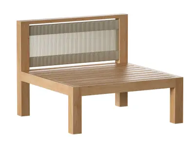 Wooden Outdoor Furniture Lounge Chair 3D model