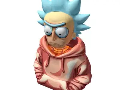 Stylized Sci-Fi Elder Scientist Character 3D Model for Games 3D model