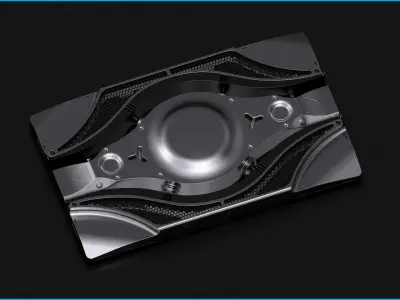 4 SciFi Panels set 3D model