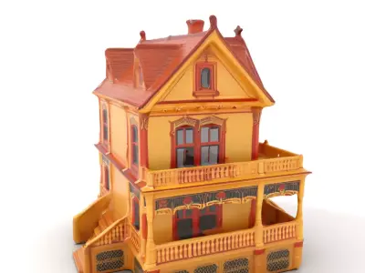 Victorian House Architectural model pack Low-poly 3D model