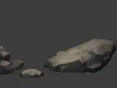 rock 3d model group of rocks 3D model