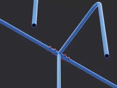 Calisthenics Labyrinth Bars 01 Blue Low-poly 3D model