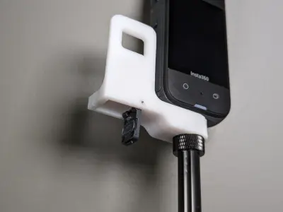 INSTA360 X3 MIC RECEIVER MOUNT V2 with USB DOOR COMPARTMENT 3D print model