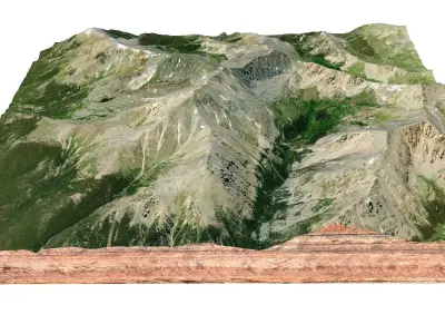 Mount Elbert Mountain Colorado USA 3D model