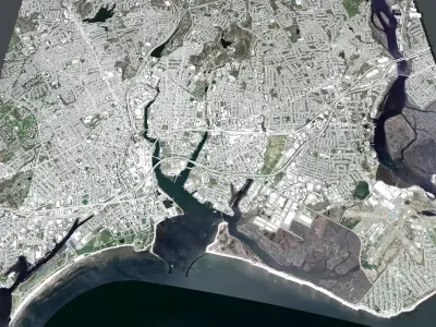 Cityscape Bridgeport Connecticut USA  3D model