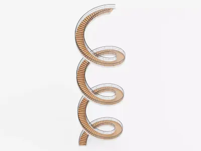 Spiral Staircase V2 - Modern Interior Stairs Low-poly 3D model