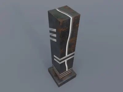 Awesome Floor Lamp Old Rusty Lamp Rgb Led Lamp Free low-poly 3D model