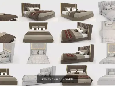 Collection Bed 1 3D Model Pack