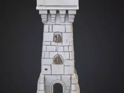 Viking Dice Tower Low-poly 3D model