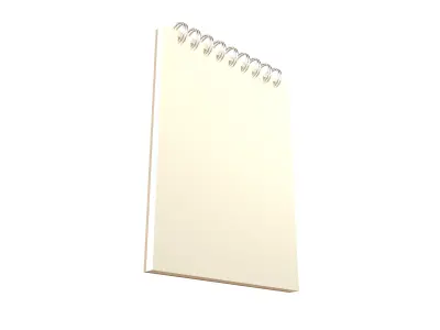Notebook Pad With Spiral v3 001 Low-poly 3D model