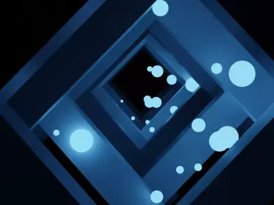 BYgen square with bubbles in it 3D model