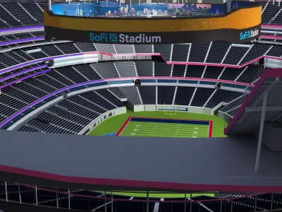 Sofi Stadium California 3d Model 3D model