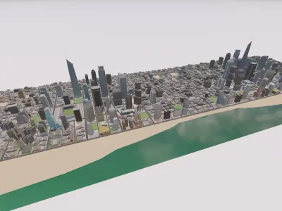 City-modern city- urban 3D model