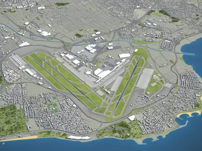 Istanbul Ataturk Airport Low-poly 3D model