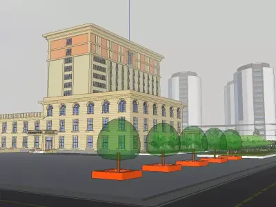 vacation spot-Resort-Fashion Leisure Hotel-0217 3D model