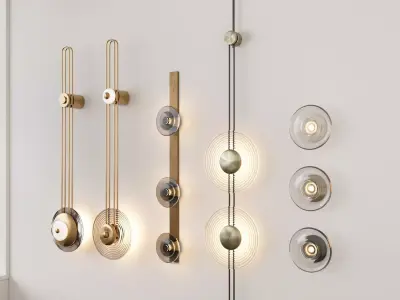 Round Sconce Set 1 3D model