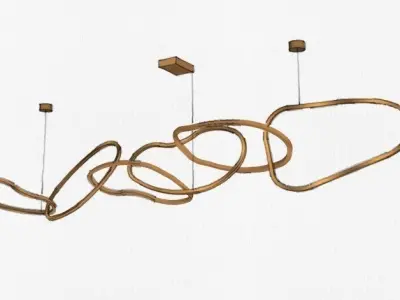 Maillon 6 Horizontal LED Pendant Light 3D model