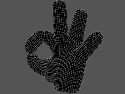 OK Hand v1 001 Low-poly 3D model