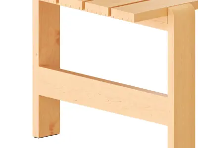 Hay Weekday Table and Bench 3D model