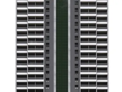Skyscraper Residantal Building V8 3D model