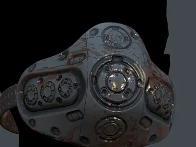 Helmet gas mask scifi military combat Low-poly Low-poly 3D model buy