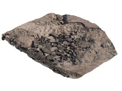 Broken asphalt 3D model