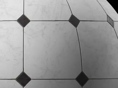 Marble Tile Materials 11- Marble Mixed by Stone 3 patterns Pbr Low-poly 3D model