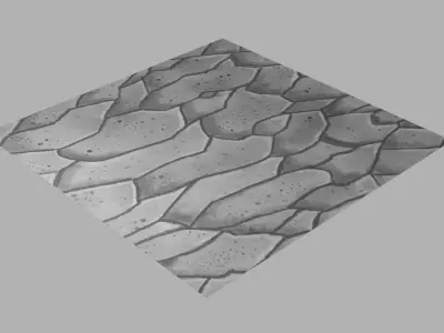 Stone floor Low-poly texture Low-poly 3D model