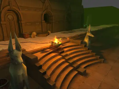 Fantasy Chess RPG Environment - Pyramid Dungeon Low-poly 3D model