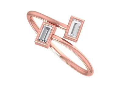 Women Light Weight Band Ring 3D print model 2