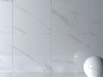 Wall Tiles Museum Calacatta 4D White 120x120 Set 3 Texture