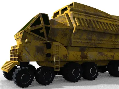 sci-fi  transporter truck orginal design hq printable 3D model